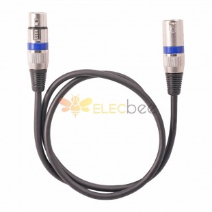 Metal Case 6mm Double Shielded XLR Line Mixer Microphone Male To Female Three-Core Kanon Audio Cable 1M