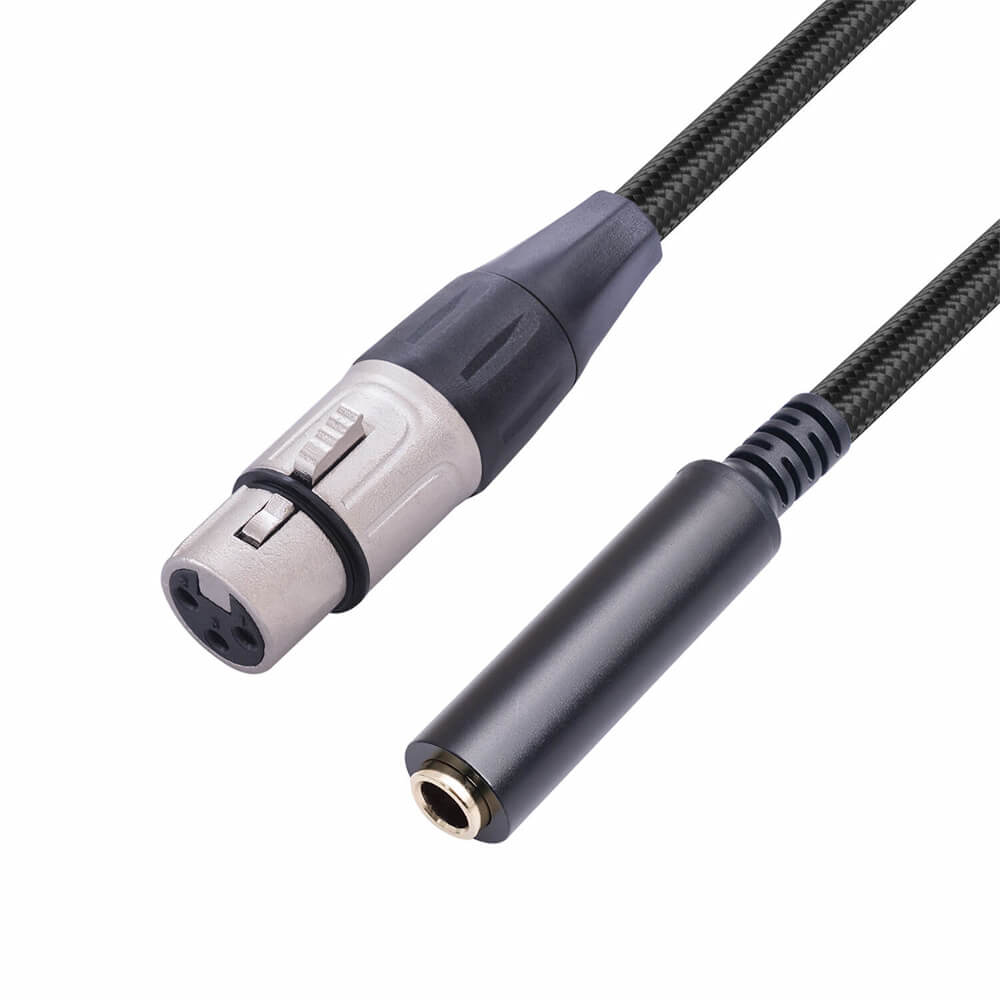 Metal Gold-Plated Shield 6.35Mm Female To XLR Female 0.3M Balance Cable