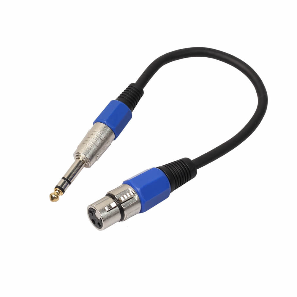 Cable de micrófono XLR hembra a 6,35/6,5 Mm Cable de micrófonos de plomo de Audio macho 0,3 M