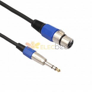 Microphone Wire Cord XLR Female To 6.35/6.5Mm Male Audio Lead Microphones Cable 0.3M