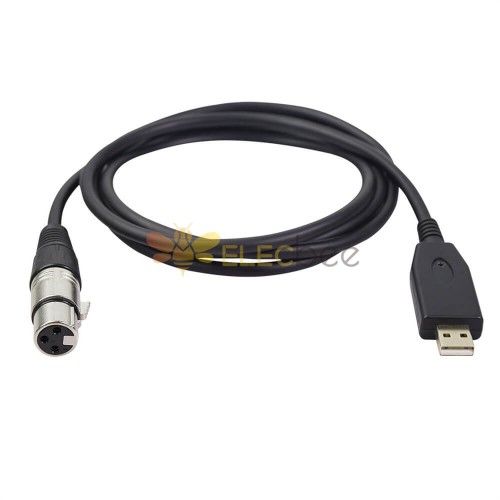 Professional Audio Cable Female XLR To USB2.0 2M 2M Cable Adapter USB  Female To XLR