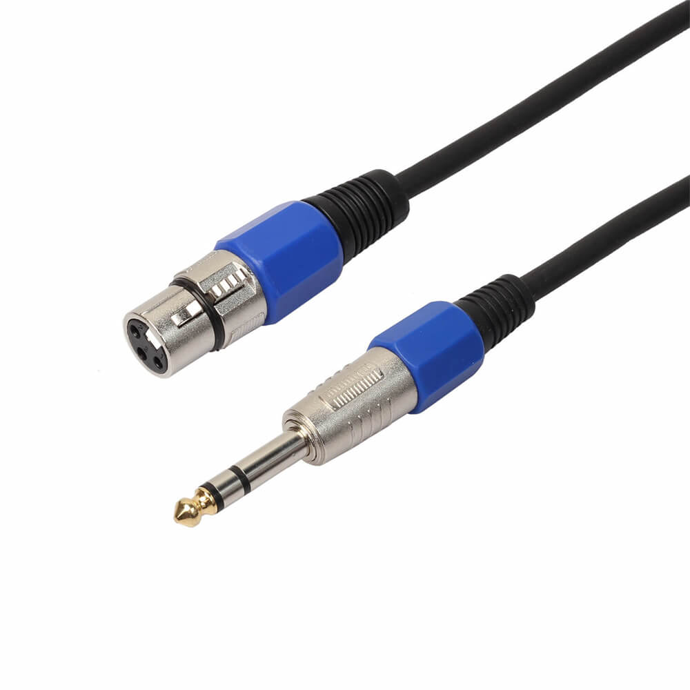 TRS 6,35 mm (1/4 Zoll) auf 3-poliges XLR-Buchse, symmetrisches Kabel, 0,3 m, für Mikrofonplattform, DJ Pro und mehr