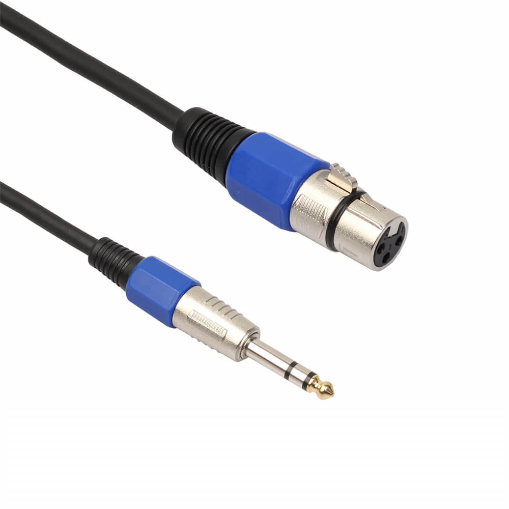 Trs 6,35 mm (1/4 pulgada) a cable balanceado hembra XLR de 3 pines 0,3 m para plataforma de micrófono Dj Pro y más