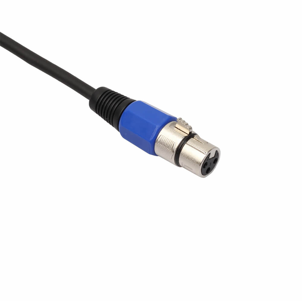 Trs 6,35 mm (1/4 de polegada) para cabo balanceado fêmea XLR de 3 pinos 0,3 m para plataforma de microfone Dj Pro e muito mais