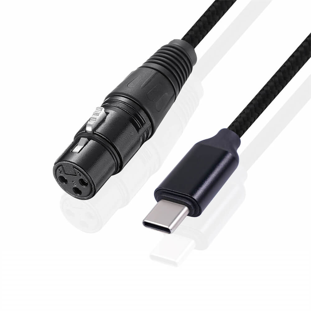 Câble Microphone Type-C Mâle Vers XLR Femelle 3Pin 1 M