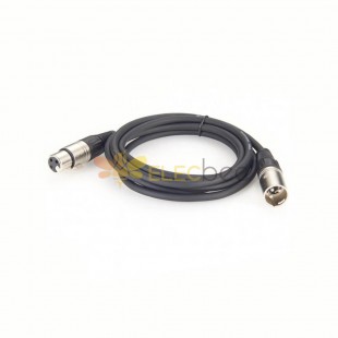 XLR 3 Pin Male To Female Microphone Cable 1M