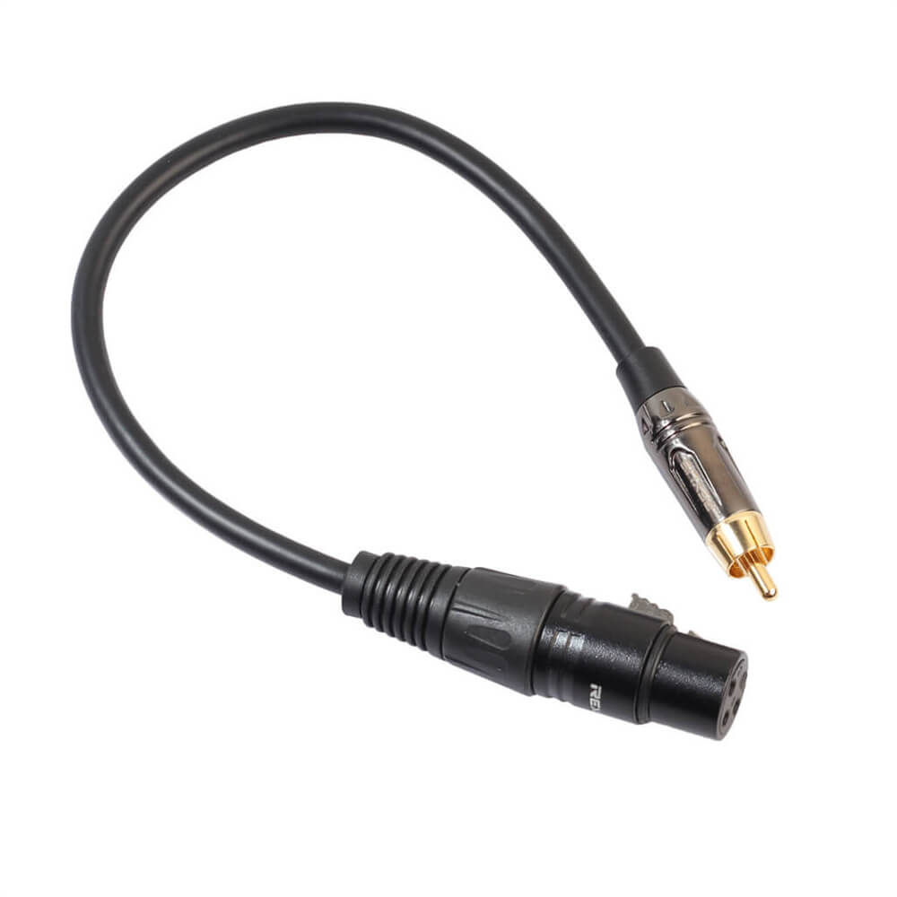 XLR 3 pinos macho para cabo RCA macho 1M compatível com amplificador de microfone placa de áudio mixer de áudio jaqueta de alto-falante