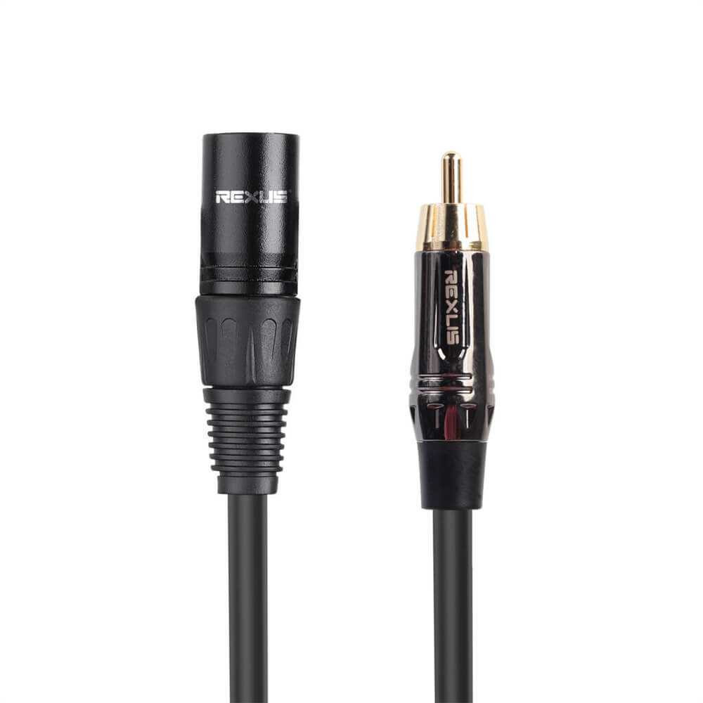 XLR 3-контактный штекер RCA кабель 1 м, совместимый с усилителем микрофона, аудио плата, аудио микшер, куртка динамика