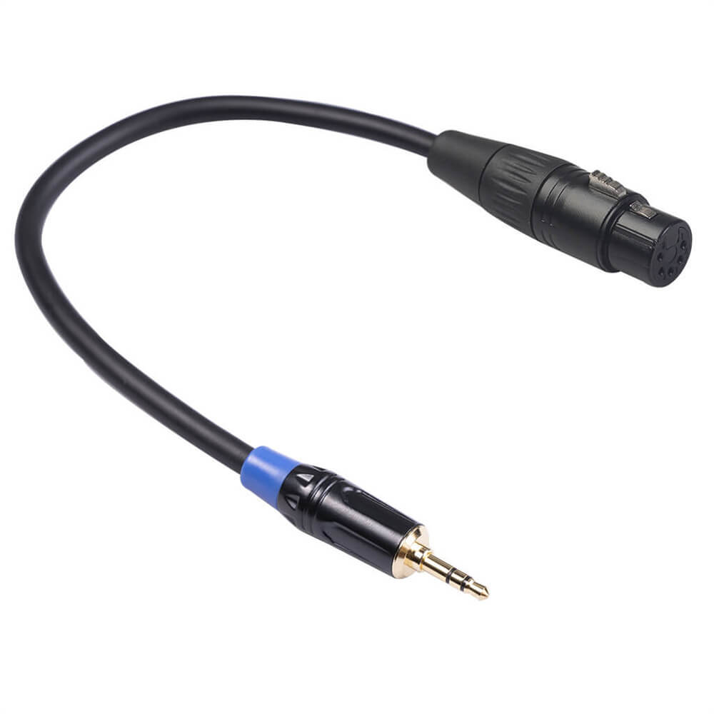 XLR-Buchse 5-polig auf Stereo-Klinke Audio 3,5 mm männlich symmetrisches Audio-Konverter-Adapterkabel 0,3 m