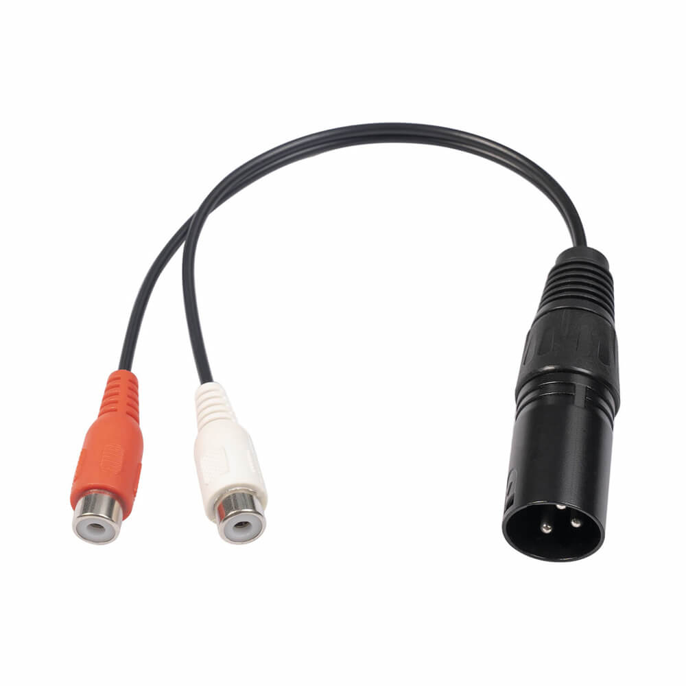 Cable XLR macho a 2RCA Cable hembra de audio Y Cable de audio estéreo 0.2M