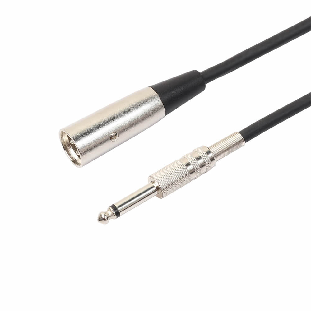 XLR ذكر إلى 6.3 مم Trs Male Pro Audio Video Stereo Mic Cable 1M