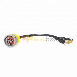 9-Pin Heavy-Duty Dla+ 2.0 to DB25 Male with Diagnostic Cable 0.2m
