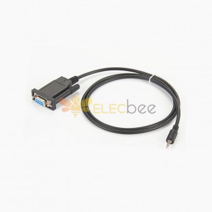 D-Sub 9 Pin Female Straight Type Connector To 2.5Mm Audio Plug With Cable RS232 1M