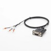 D-Sub 9Pin Female Straight Connector With Cable Single End 0.5M