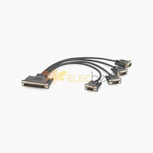 DB37 Male To 4 DB9 Male Uart Cable Adapter 0.5M