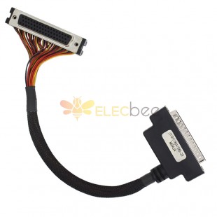 DB50PIN Male to Female Ribbon Cable with Molded Female Connector0.5 Meter