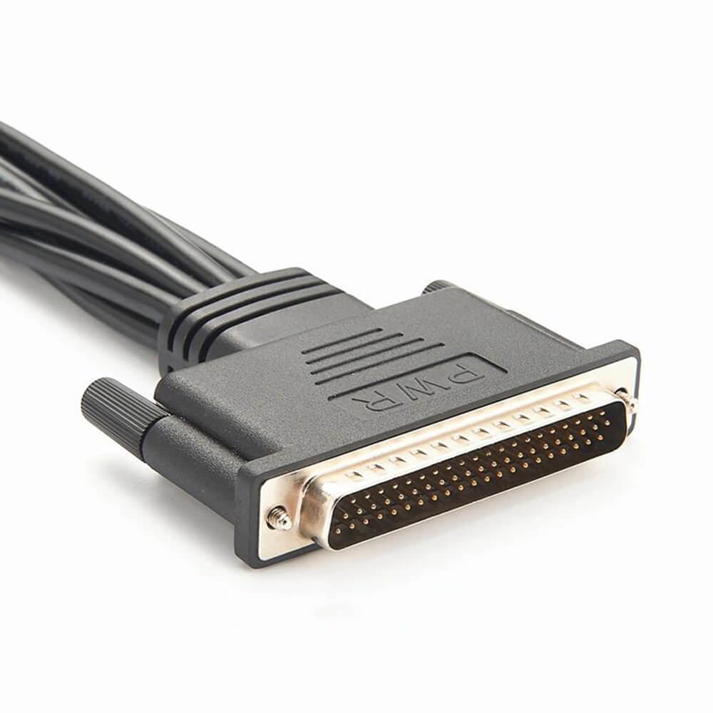 DB62 Male To 8-Port DB9 Male Connection Cable 0.5M