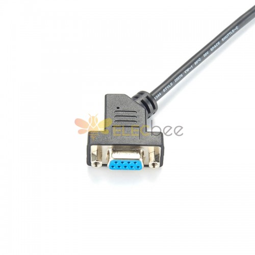 DB9 Female 45°DB9 RS232 Serial Cable Single Ended 1 Meter For Data Communication