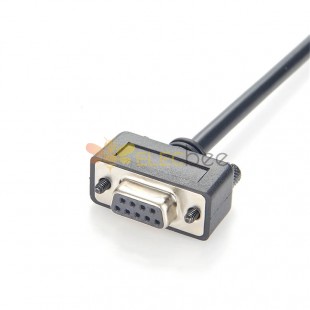 DB9 Female Single Ended 1 Meter Low Profile RS232 Serial Cable