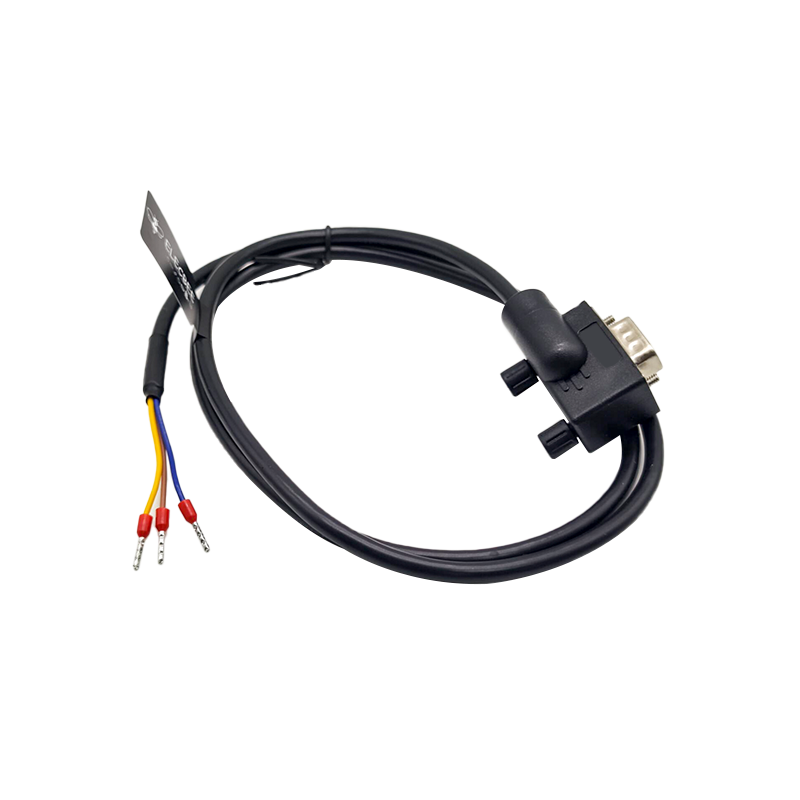 DB9 Male Right Angle Single Ended RS232 Serial Cable 1 Meter Low Profile Connectors For Pos Scanner Modem Etc