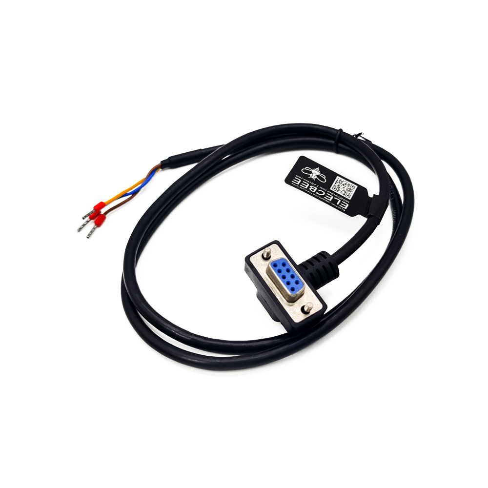 DB9母下弯串口单边线缆1米适用于POS扫描仪调制解调器等设备