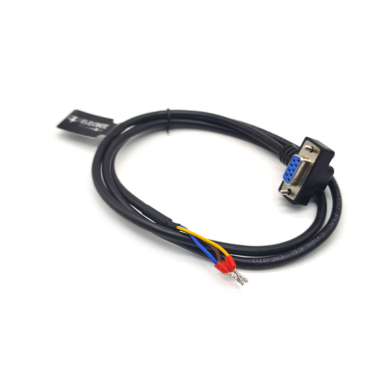 Abgewinkeltes DB9-Buchse, einseitiges serielles RS232-Kabel, 1 Meter, für Datenkommunikation