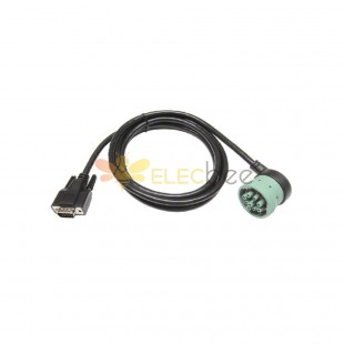 Jpod DB15 Male To Elecbee 9 Pin Male Right Angled J1939 Type 2 Connector 1M