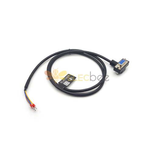 DB9母上弯RS232串口单边线缆1米适用于POS扫描仪调制解调器等设备