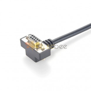 Low Profile Up Angle DB9 Female Single Ended RS232 Serial Cable 1 Meter For Pos Scanner Modem Etc