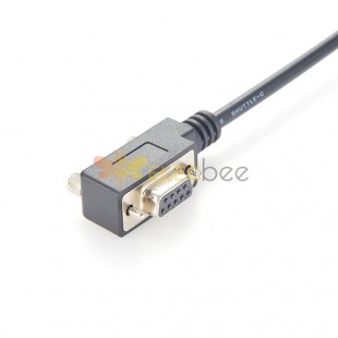 Right Angle Single Ended RS232 Serial Cable 1 Meter DB9 Female