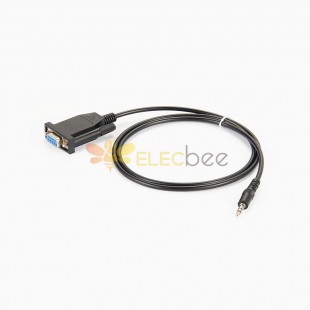 Straight D-Sub 9 Pin Female Connector To 3.5Mm Straight Audio Plug With Serial Cable 1M