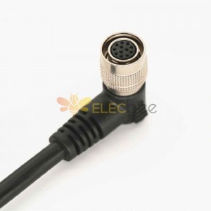 HR Camera Cable Right Angle 12 Pin Female Jack Elecbee Cable Single End