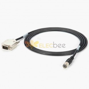 HR10A-7P-6S Female Jack 6 Pin Conenctor To D-Sub 15 Pin Male Cable 1M