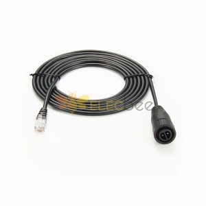 Câble RJ12 6P6C à 2Pin Ip67 pour adaptateur de contrôle d'éclairage