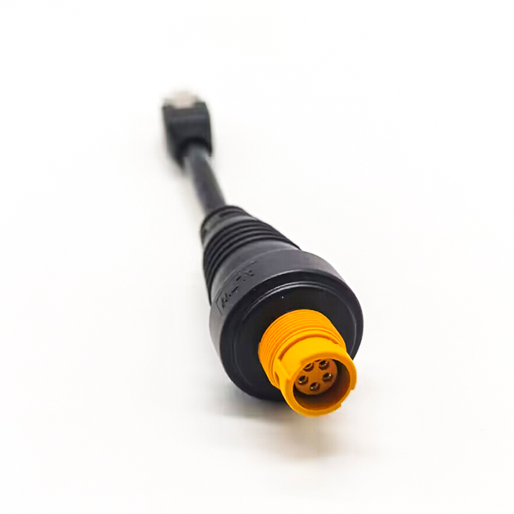 كابل محول إيثرنت RJ45-Yellow Round Ethernet لشاشات Simrad NSO evo2 و Zeus2.