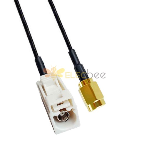 Fakra B Code Female to SSMA Male Удлинитель кабеля для автомобиля с радиосигналом RG316 0,5 м