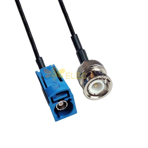 Fakra C Code Female to BNC Male GPS Signal Vehicle Cable Extension RG316 0.5m