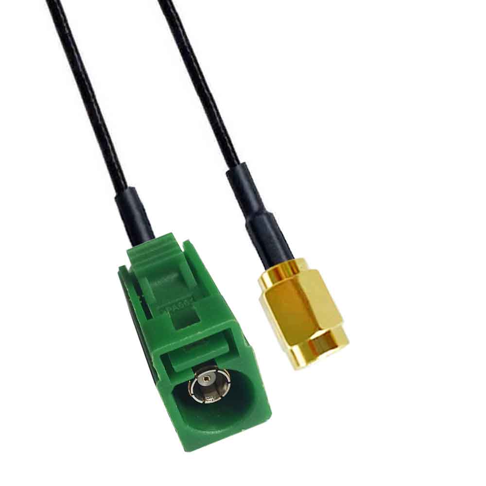 Fakra E Code Jack to SSMA Male TV SDARS Удлинитель кабеля спутникового автомобиля RG316 0,5 м