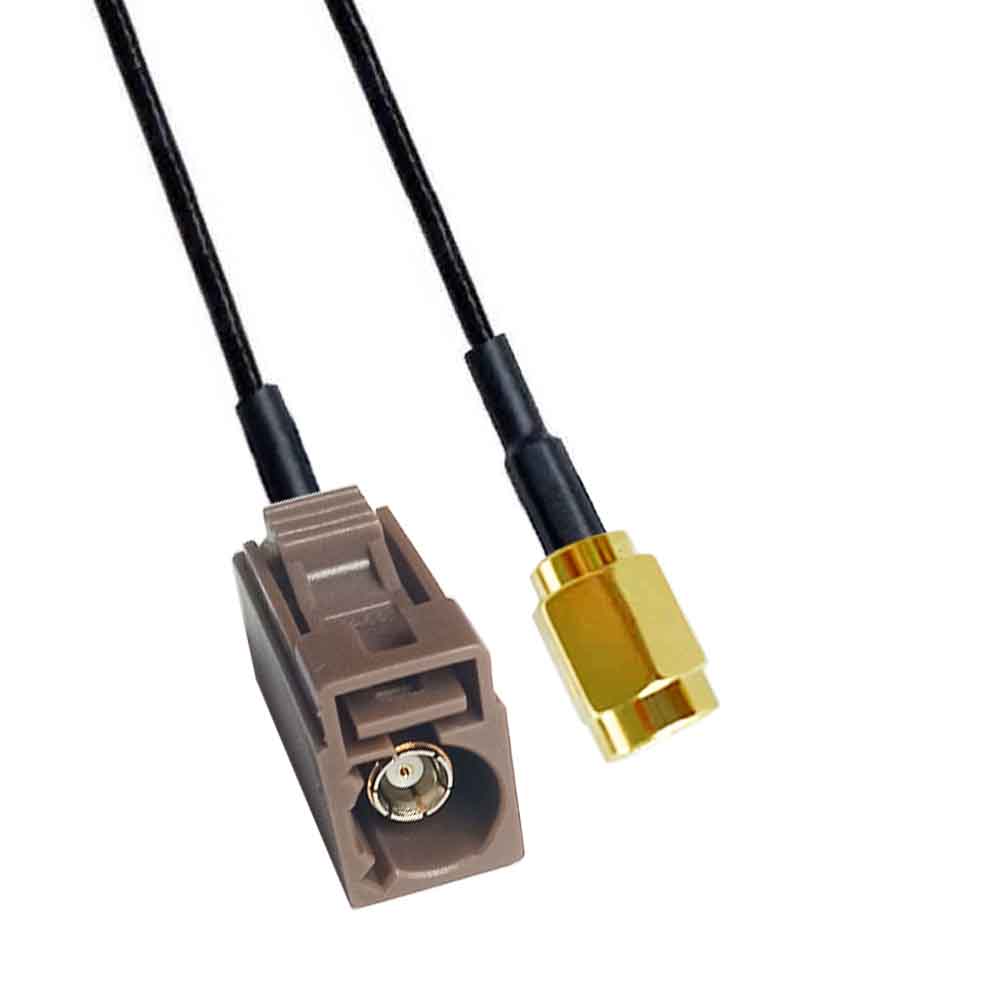 Fakra F Code Jack to SSMA Male TV SDARS Удлинитель кабеля спутникового автомобиля RG316 0,5 м