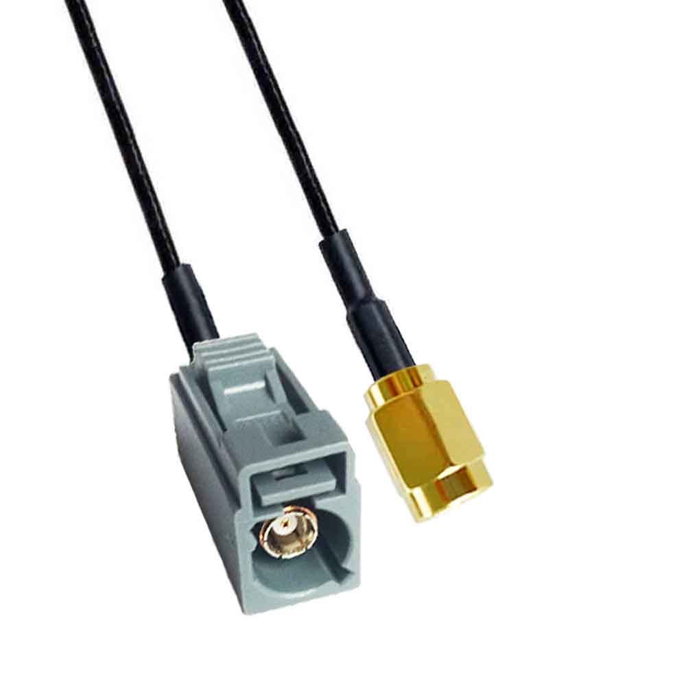 Fakra G Code Jack إلى SSMA Male SDARS Satellite Cable Extension RG316 0.5m