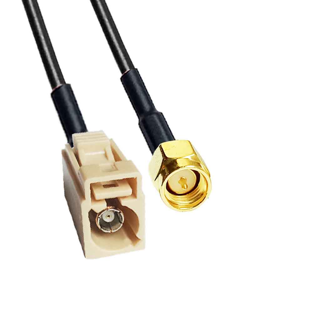 Fakra I Code Jack to SMA Plug Bluetooth Vehicle Cable Adapter RG58 0.5m
