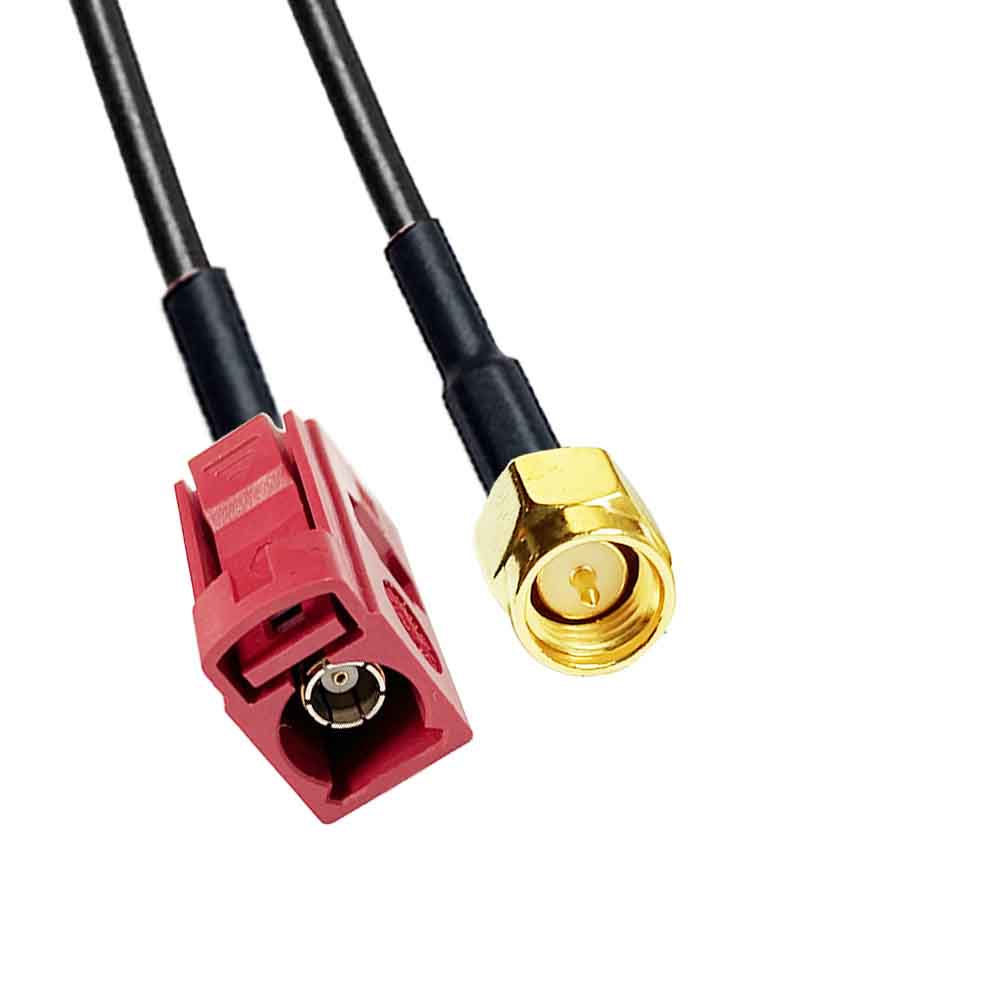 Fakra L Code Female to SMA Male Signal Vehicle Cable Adapter RG58 0.5m