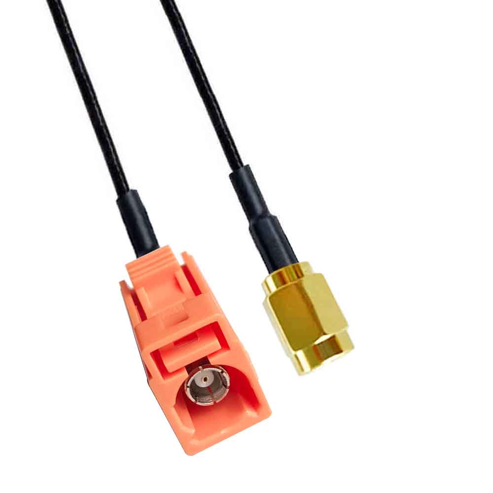 Fakra M Code Female to SSMA Male Signal Vehicle Cable Extension RG316 0.5m