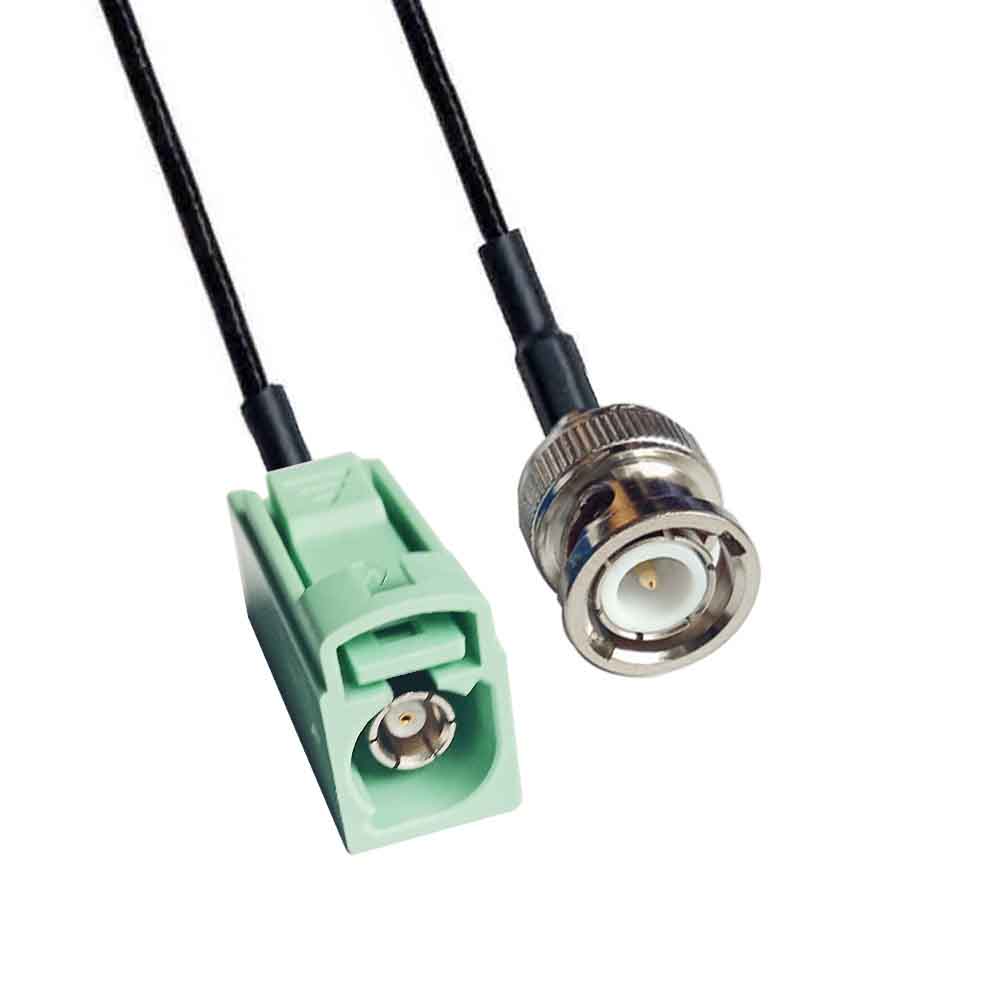 Fakra N Code Female to BNC Male Signal Vehicle Cable Extension RG316 0.5m