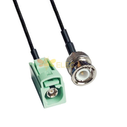 Fakra N Code Female to BNC Male Signal Vehicle Cable Extension RG316 0.5m