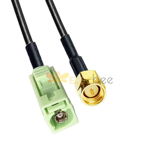 Fakra N Code femelle vers SMA mâle signal adaptateur de câble de véhicule RG58 0,5 m
