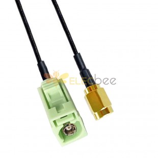 Fakra N Code Femelle à SSMA Mâle Signal Véhicule Câble Extension RG316 0.5m