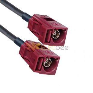 FAKRA SMB D Code Female to Female Jack Long Body GSM Network Signal Vehicle Cable Assembly LMR195 50CM