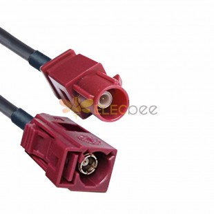 FAKRA SMB D Code Female to Male Long Body GSM Network Signal Vehicle Cable Assembly LMR195 50CM