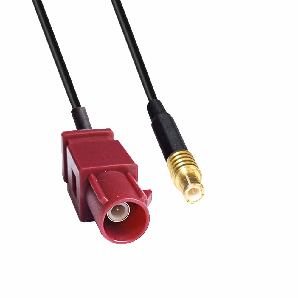 FAKRA SMB D Code Male to MCX Male GSM Network Signal Vehicle Cable Assembly RG316 0.5m